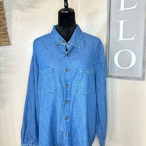XL Long Sleeve 100% Cotton/Denim Shirt